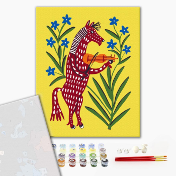 Картина по номерам Преміум картини - Коньок горбуньок на скрипочці грає © Maria Prymachenko