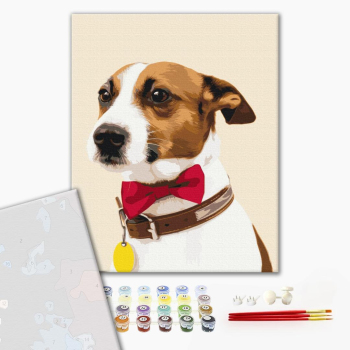 Картина по номерам Преміум картини - Собачка чемпіон
