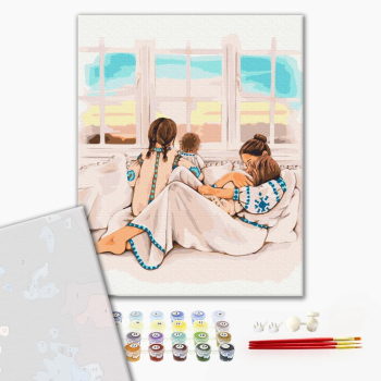 Картина по номерам Преміум картини - Материнське тепло ©Алла Березовська