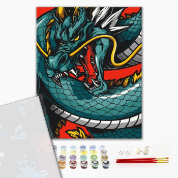 Картина по номерам Преміум картини - Королівський дракон