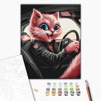 Картина по номерам Тварини, птахи та риби - Сучасна киця © Маріанна Пащук