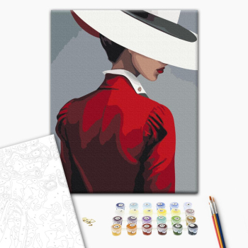 Картина по номерам Люди на картинах - Таємниця червоного