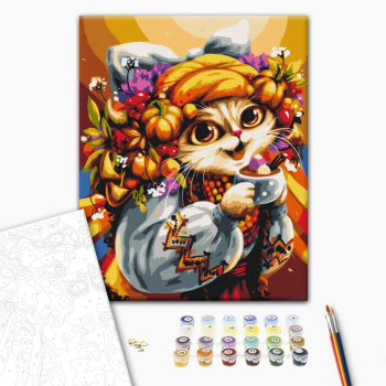 Картина по номерам Тварини, птахи та риби - Вереснева киця © Маріанна Пащук