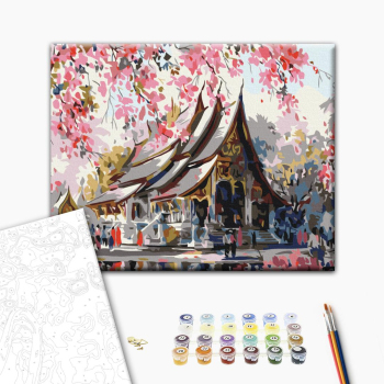 Картина по номерам Города - Тайський храм