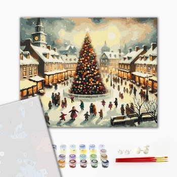 Картина по номерам Преміум картини - Біля головної ялинки