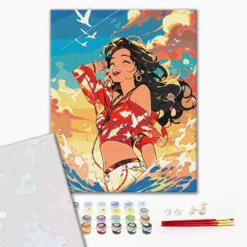 Картина по номерам Преміум картини - В ритмі хвиль