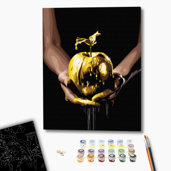 Картина по номерам На чорному полотні - Золота спокуса