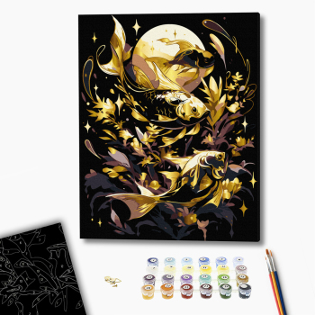 Картина по номерам На чорному полотні - Таємниці глибин