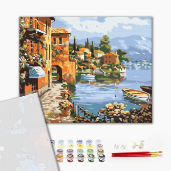 Картина по номерам Преміум картини - Затишне приморська містечко