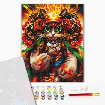 Картина по номерам Преміум картини - Киця Ворожка © Маріанна Пащук