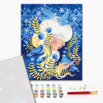 Картина по номерам Преміум картини - Птахи зими © Поліна Скурихіна