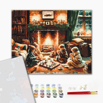 Картина по номерам Преміум картини - Коли за вікном завірюха