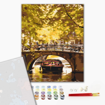 Картина по номерам Преміум картини - Прогулянка човнем по каналах