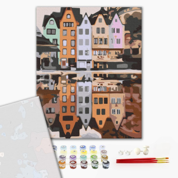 Картина по номерам Преміум картини - Відображення Стокгольма