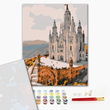 Картина по номерам Преміум картини - Храм Святого Серця. Барселона