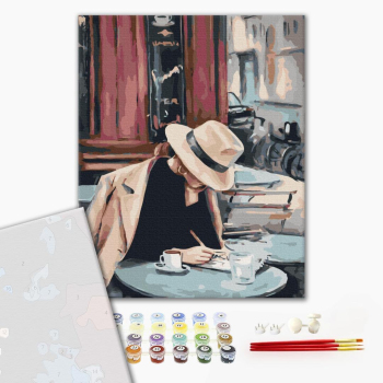 Картина по номерам Преміум картини - Справа в шляпі