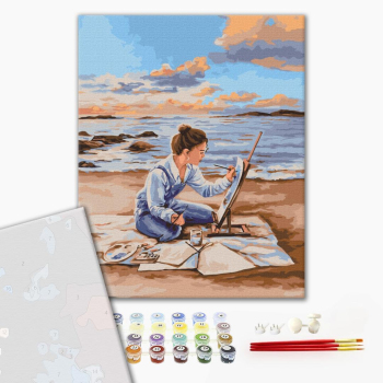 Картина по номерам Преміум картини - Намальований захід © Mykhailyshyna Daria