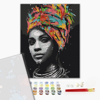 Картина по номерам Преміум картини - Африканський контраст