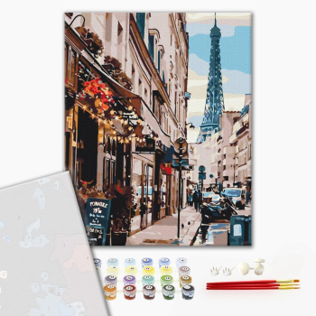 Картина по номерам Преміум картини - Париж з-за рогу