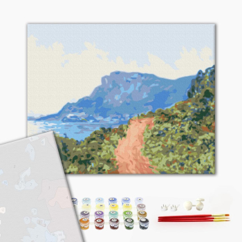 Картина по номерам Преміум картини - Гірська дорога в Монако. Клод Моне