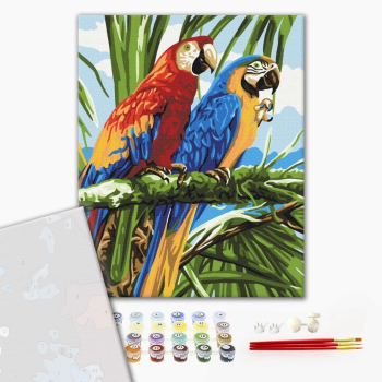 Картина по номерам Преміум картини - Яскраві ара