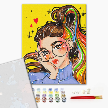 Картина по номерам Преміум картини - Яскравий образ @nila_art_art