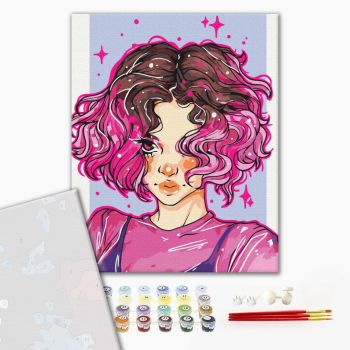 Картина по номерам Преміум картини - Яскраві локони @nila_art_art