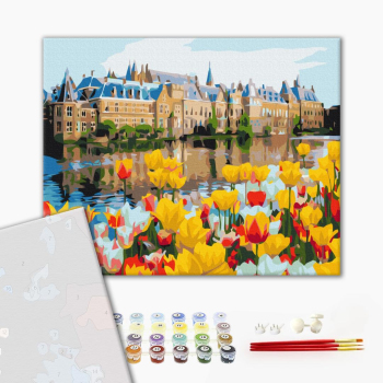 Картина по номерам Преміум картини - Палац в тюльпанах