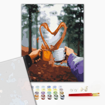 Картина по номерам Преміум картини - Романтичний ранок в лісі