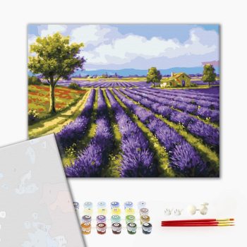 Картина по номерам Преміум картини - Лавандові поля
