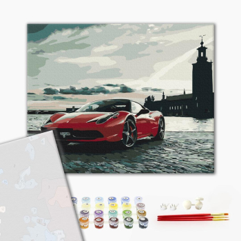 Картина по номерам Преміум картини - Багряна швидкість