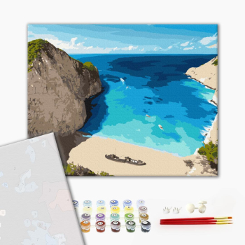 Картина по номерам Преміум картини - Блакитна лагуна