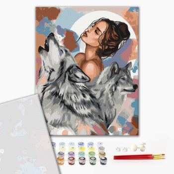 Картина по номерам Преміум картини - Вовчиці © Ольга Бочулинська