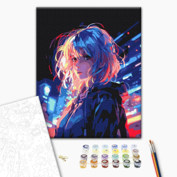 Картина по номерам Люди на картинах - Кіберпанк