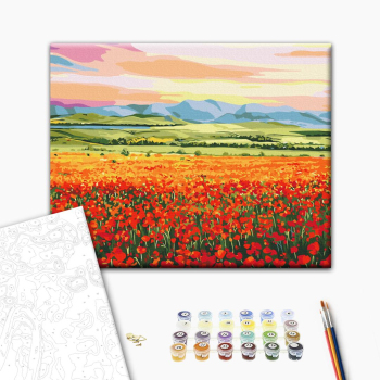 Закат над цветочным полем  © Anna Steshenko