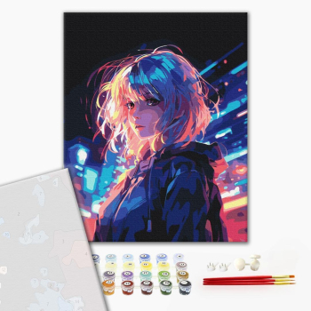 Картина по номерам Преміум картини - Кіберпанк