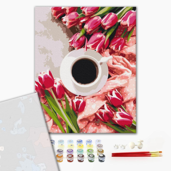 Картина по номерам Преміум картини - Кавова весна