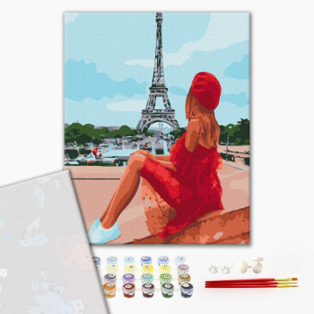 Картина по номерам Преміум картини - Красуня в Парижі