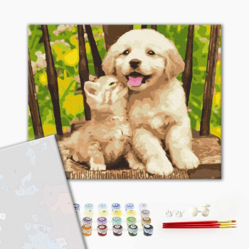 Картина по номерам Преміум картини - Маленькі друзі