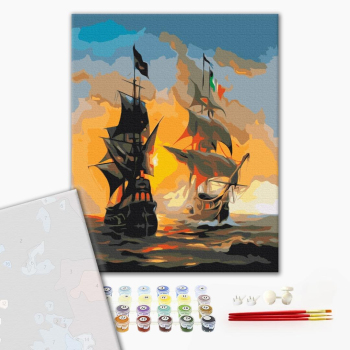 Картина по номерам Преміум картини - Морські ін та янь