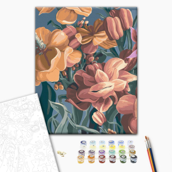 Стилизованный маттиола. Диптих 1 © Yana Biluhina