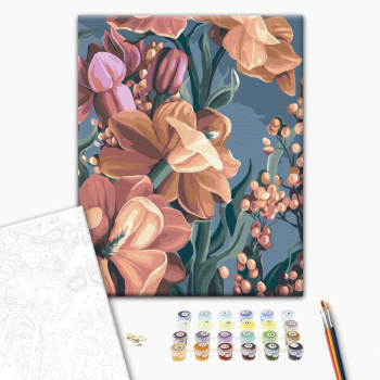 Стилизованный маттиола. Диптих 2  © Yana Biluhina