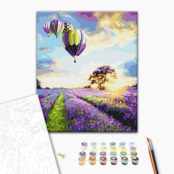Картина по номерам Пейзажі - Полет над лавандовым полем