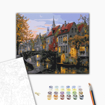 Картина по номерам Города - Сутінки в місті