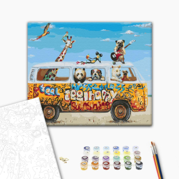 Картина по номерам Тварини, птахи та риби - Звірячі гастролі