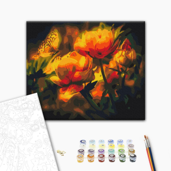 Картина по номерам Квіти - Квітковий контраст