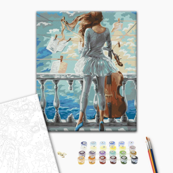 Картина по номерам Люди на картинах - Музична дівчинка