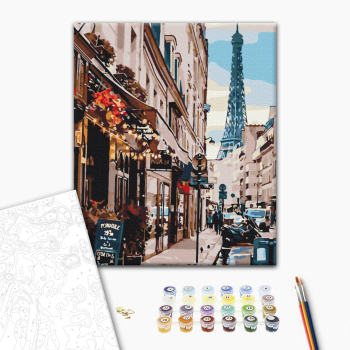 Картина по номерам Города - Париж з-за рогу
