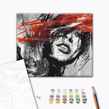 Картина по номерам Люди на картинах - Портрет тушшю