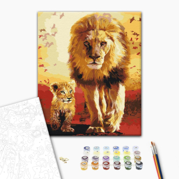 Картина по номерам Тварини, птахи та риби - Прогулянка по савані